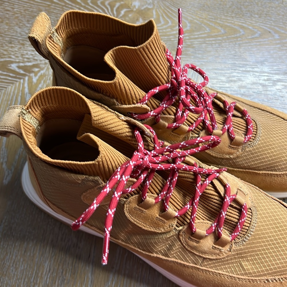 NURTURE Elias Mixed Material Platform High Top Sneakers 10 - Picture 6 of 10